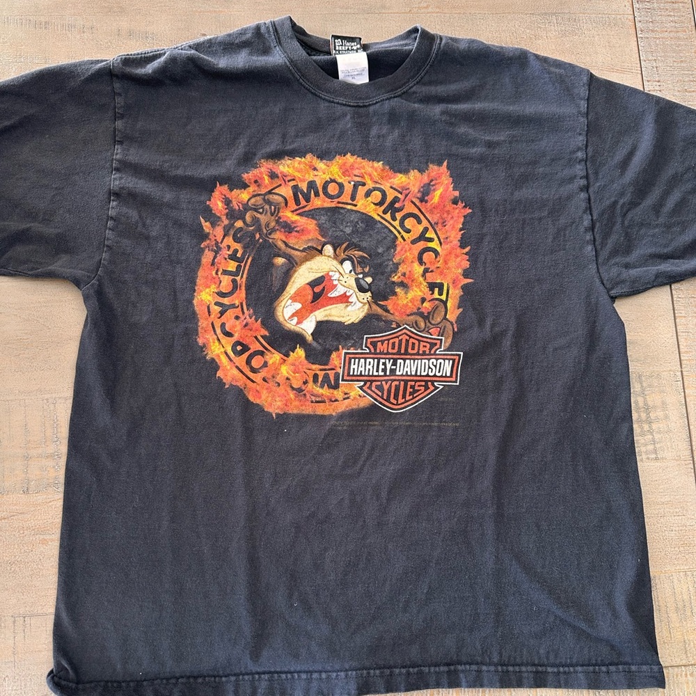 Harley-Davidson Black T-Shirt with Taz Graphic